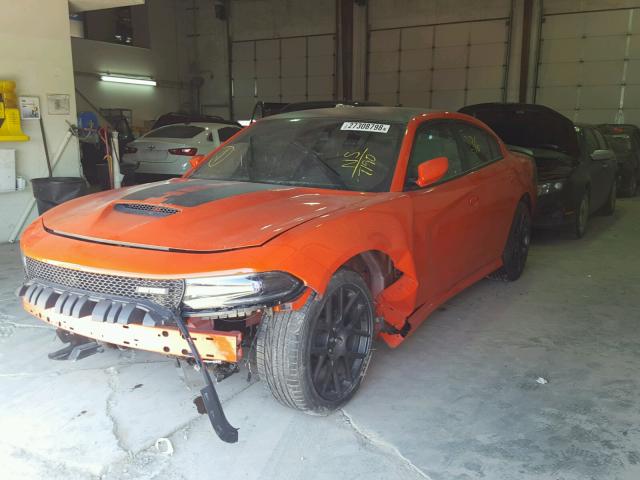 2C3CDXCT5JH147190 - 2018 DODGE CHARGER R/ ORANGE photo 2