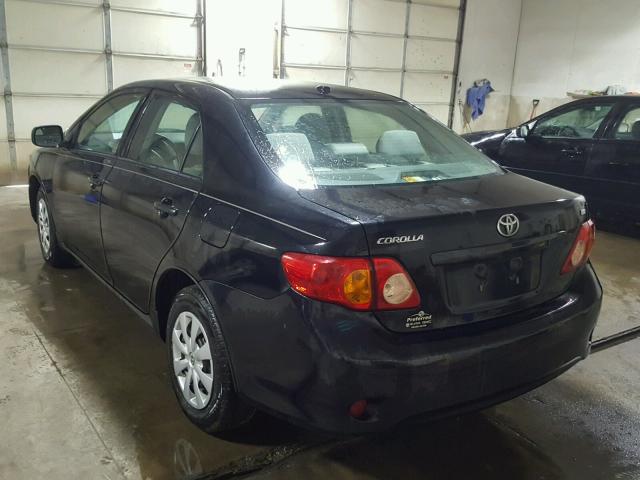 2T1BU40E99C182879 - 2009 TOYOTA COROLLA BA BLACK photo 3