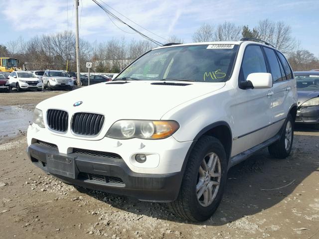 5UXFA13576LY39458 - 2006 BMW X5 3.0I WHITE photo 2