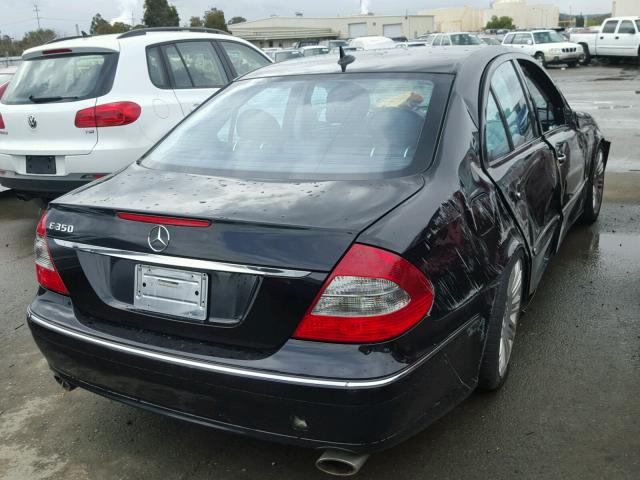 WDBUF56X57B084282 - 2007 MERCEDES-BENZ E 350 BLACK photo 4