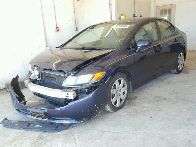 1HGFA16556L134740 - 2006 HONDA CIVIC LX BLUE photo 2