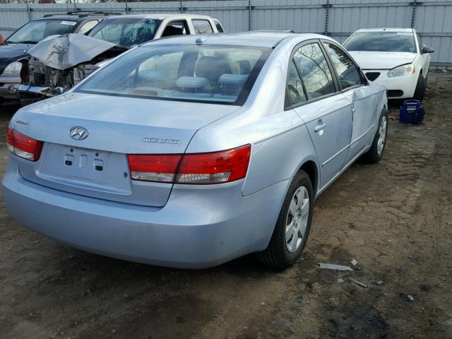 5NPET46C58H329572 - 2008 HYUNDAI SONATA GLS BLUE photo 4