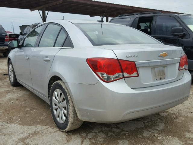 1G1PF5S94B7272589 - 2011 CHEVROLET CRUZE LT SILVER photo 3