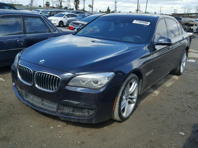 WBAYE8C59DD131644 - 2013 BMW 750LI BLUE photo 2