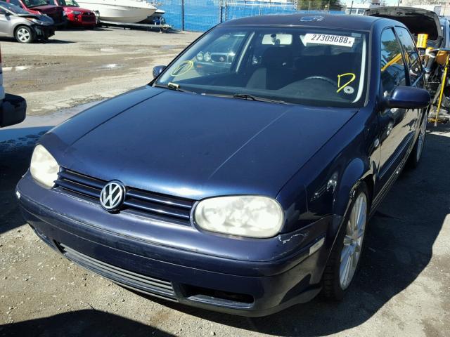 9BWBK61J824054077 - 2002 VOLKSWAGEN GOLF GL BLUE photo 2