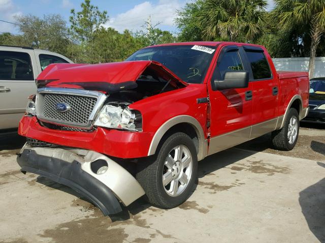 1FTPW12V57KB21732 - 2007 FORD F150 SUPER RED photo 2