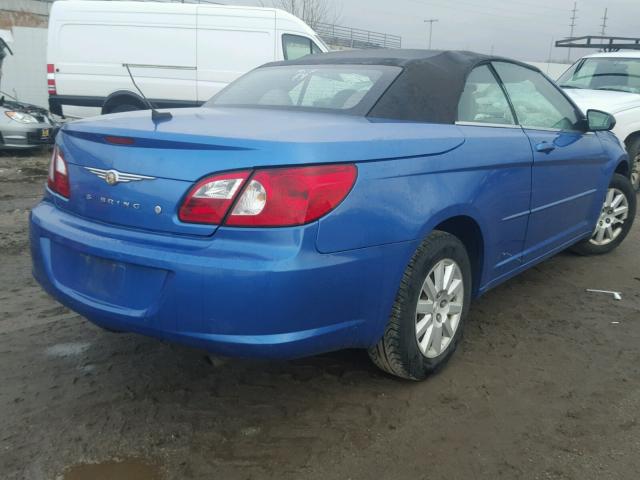 1C3LC45K28N642907 - 2008 CHRYSLER SEBRING BLUE photo 4