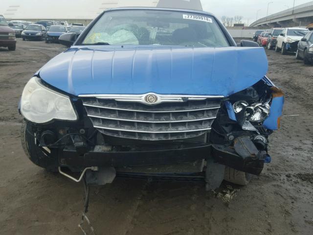 1C3LC45K28N642907 - 2008 CHRYSLER SEBRING BLUE photo 9