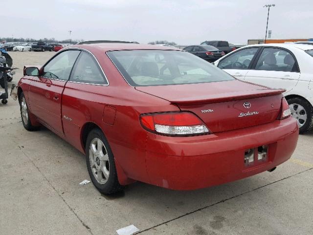 2T1CF22P11C467596 - 2001 TOYOTA CAMRY SOLA RED photo 3