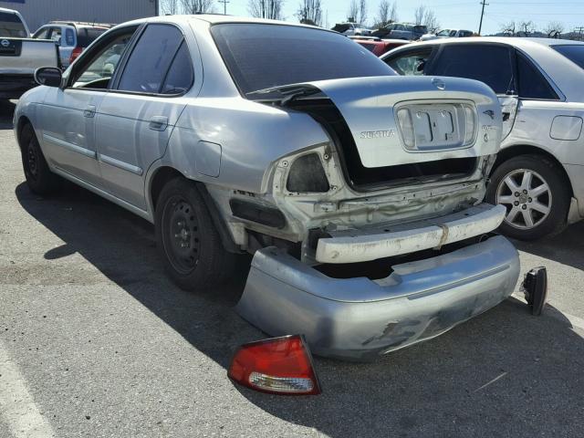 3N1CB51D63L796883 - 2003 NISSAN SENTRA XE SILVER photo 3