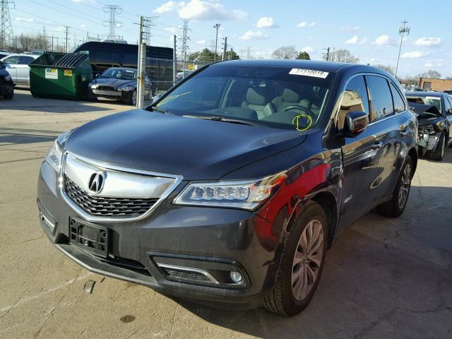 5FRYD4H40EB042570 - 2014 ACURA MDX TECHNO CHARCOAL photo 2