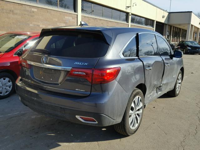 5FRYD4H40EB042570 - 2014 ACURA MDX TECHNO CHARCOAL photo 4