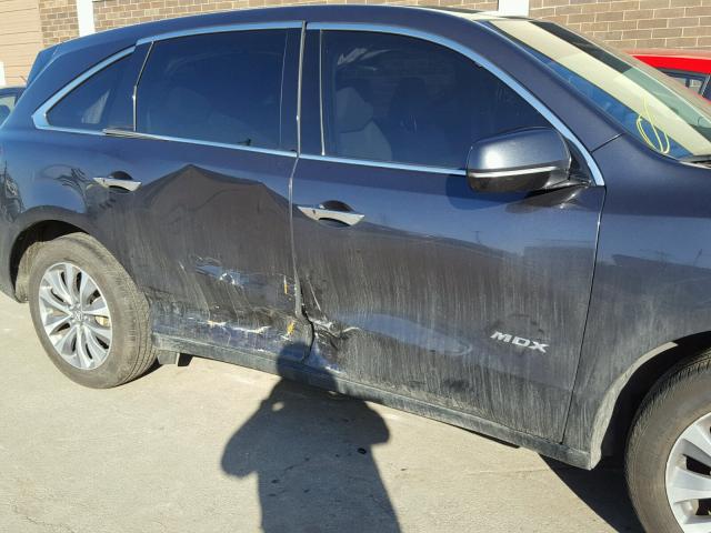 5FRYD4H40EB042570 - 2014 ACURA MDX TECHNO CHARCOAL photo 9