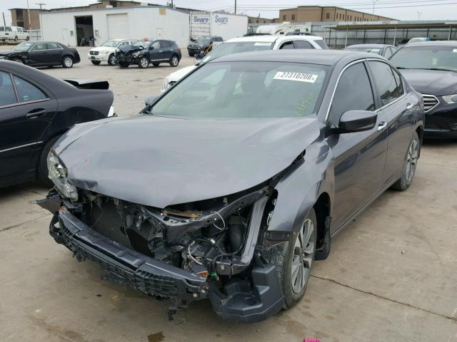 1HGCR2F36EA188512 - 2014 HONDA ACCORD LX GRAY photo 2