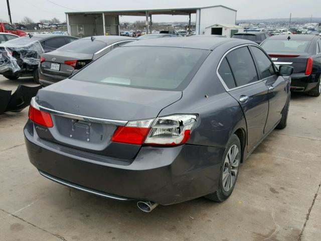 1HGCR2F36EA188512 - 2014 HONDA ACCORD LX GRAY photo 4