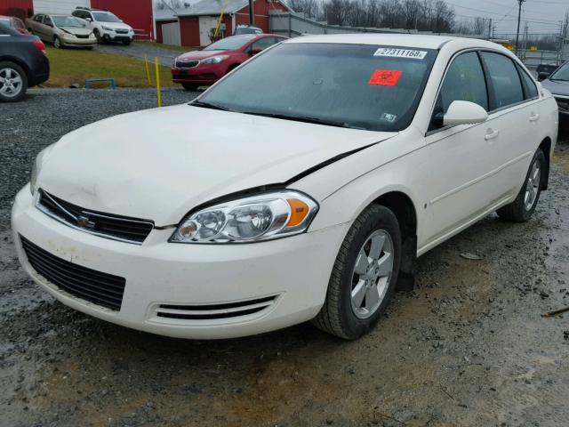 2G1WT58N089240920 - 2008 CHEVROLET IMPALA LT WHITE photo 2