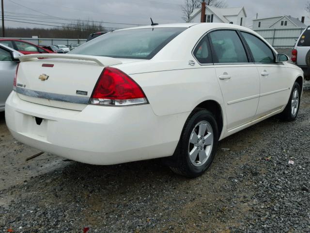 2G1WT58N089240920 - 2008 CHEVROLET IMPALA LT WHITE photo 4