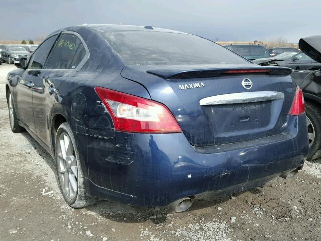 1N4AA51E09C813199 - 2009 NISSAN MAXIMA S BLUE photo 3