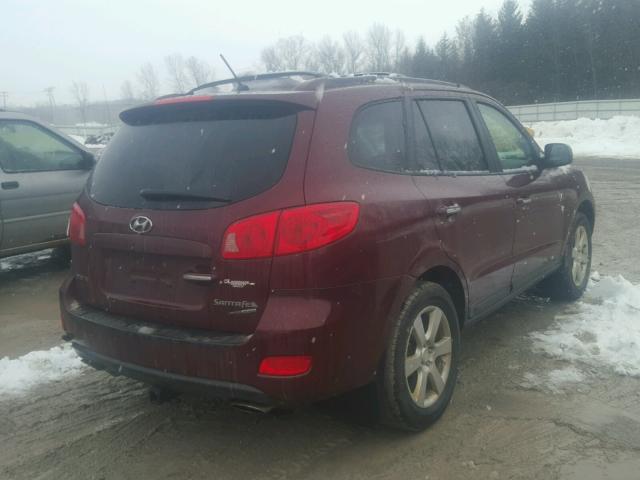 5NMSH73E47H023891 - 2007 HYUNDAI SANTA FE S RED photo 4