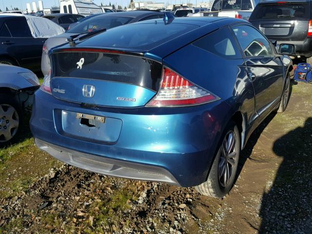 JHMZF1D61BS015557 - 2011 HONDA CR-Z EX BLUE photo 4