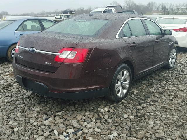 1FAHP2EW2AG102051 - 2010 FORD TAURUS SEL MAROON photo 4