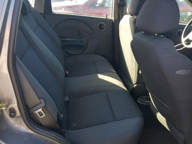 KL1TD66667B713927 - 2007 CHEVROLET AVEO BASE Szary zdjęcie 6