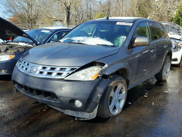 JN8AZ08T84W227808 - 2004 NISSAN MURANO SL GRAY photo 2