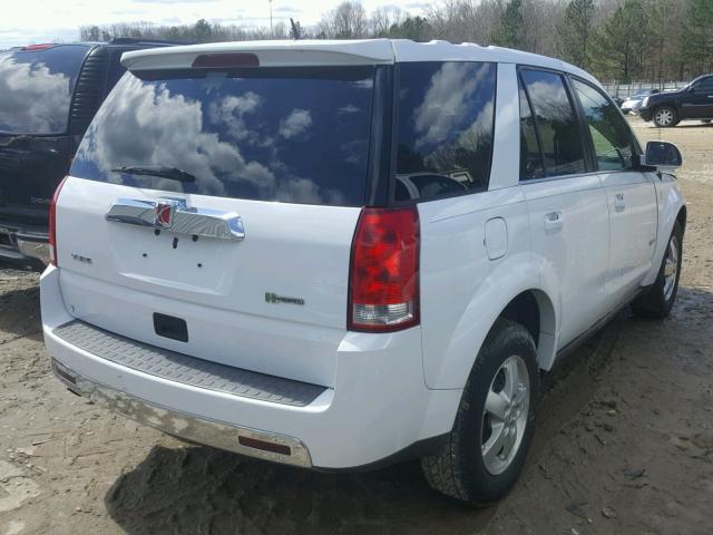 5GZCZ33Z77S849294 - 2007 SATURN VUE HYBRID WHITE photo 4