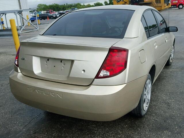 1G8AJ52F74Z196062 - 2004 SATURN ION LEVEL GOLD photo 4