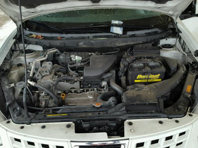 JN8AS58V18W103338 - 2008 NISSAN ROGUE S WHITE photo 7