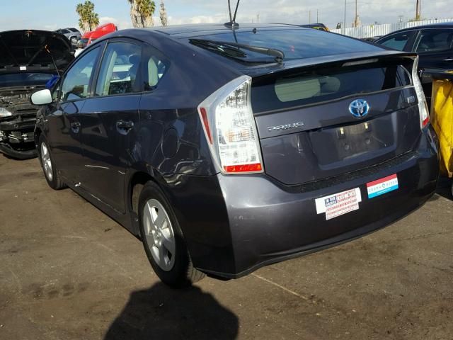 JTDKN3DU5B0311368 - 2011 TOYOTA PRIUS CHARCOAL photo 3