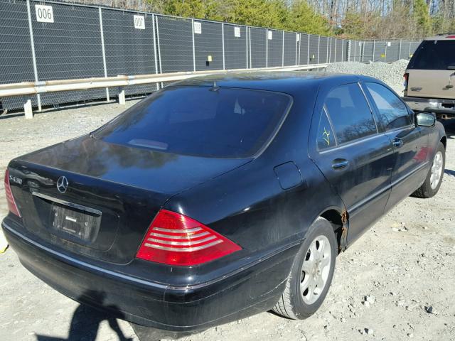 WDBNG70J11A185107 - 2001 MERCEDES-BENZ S 430 BLACK photo 4