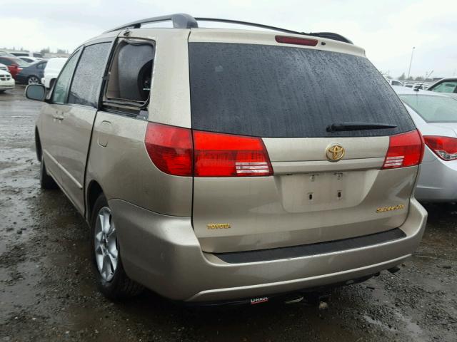 5TDZA22C64S120721 - 2004 TOYOTA SIENNA XLE BEIGE photo 3