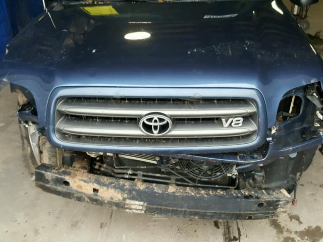 5TDBT44A72S096350 - 2002 TOYOTA SEQUOIA SR BLUE photo 7