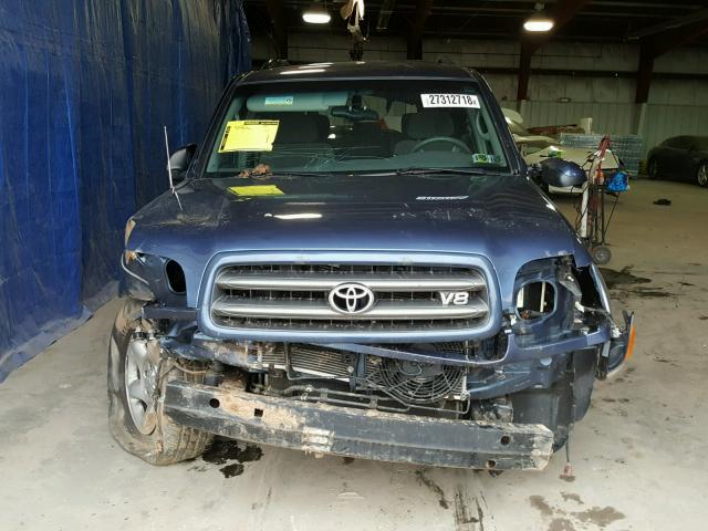 5TDBT44A72S096350 - 2002 TOYOTA SEQUOIA SR BLUE photo 9