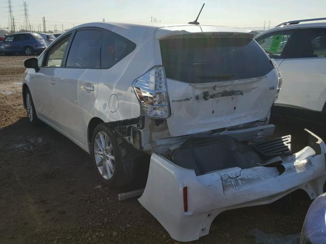 JTDZN3EU5D3195894 - 2013 TOYOTA PRIUS V WHITE photo 3