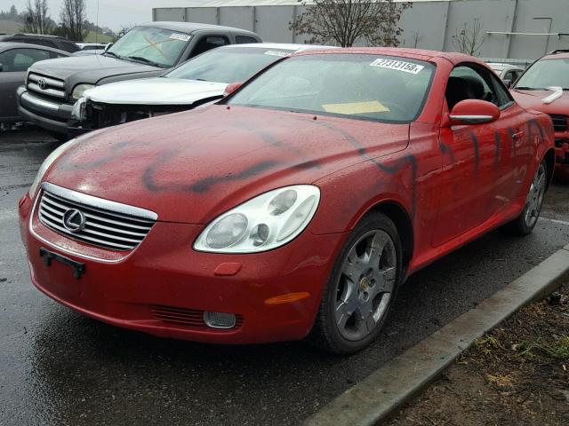 JTHFN48Y120019297 - 2002 LEXUS SC 430 RED photo 2