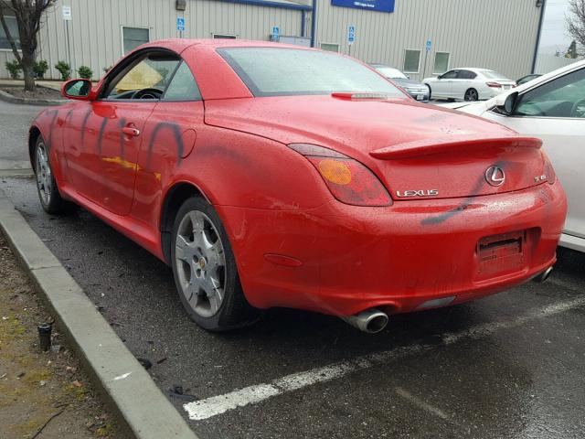 JTHFN48Y120019297 - 2002 LEXUS SC 430 RED photo 3