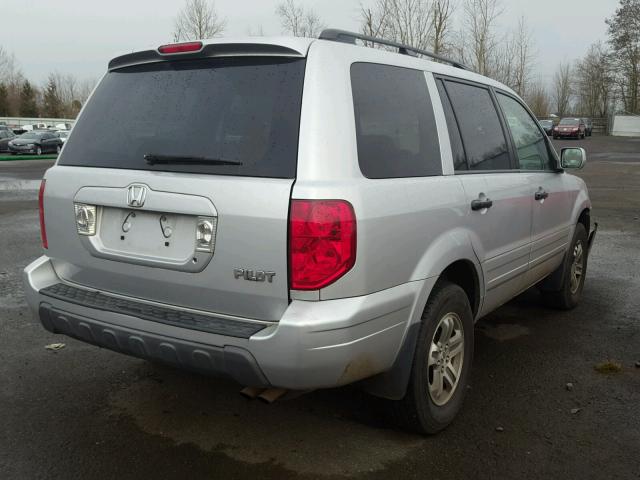 2HKYF185X3H560123 - 2003 HONDA PILOT EXL GRAY photo 4