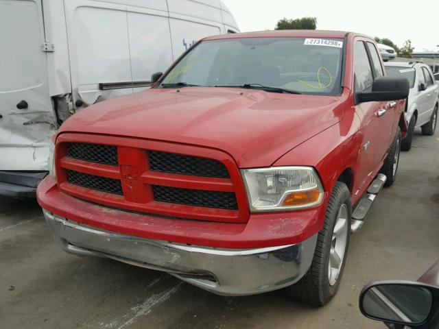 1D7RB1GP7AS134512 - 2010 DODGE RAM 1500 RED photo 2