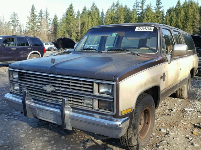 1G8EC16L2EF168757 - 1984 CHEVROLET SUBURBAN C TWO TONE photo 2