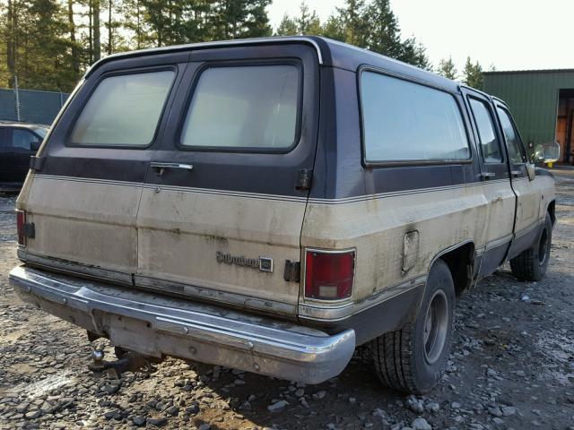 1G8EC16L2EF168757 - 1984 CHEVROLET SUBURBAN C TWO TONE photo 4