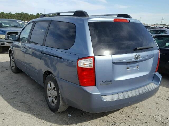 KNDMB233366036462 - 2006 KIA SEDONA EX BLUE photo 3