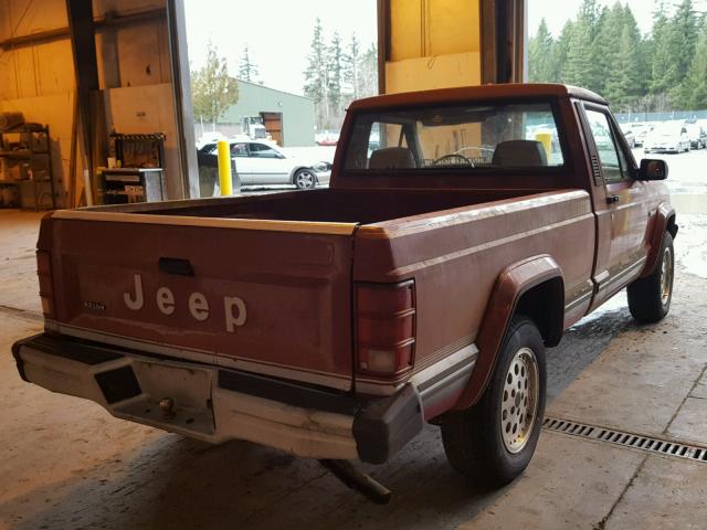 1JTMW6453JT031685 - 1988 JEEP COMANCHE E RED photo 4