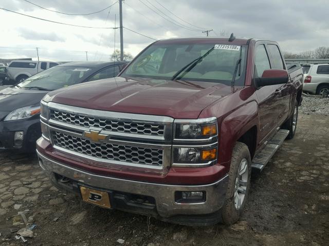 3GCUKREC7FG224972 - 2015 CHEVROLET SILVERADO MAROON photo 2