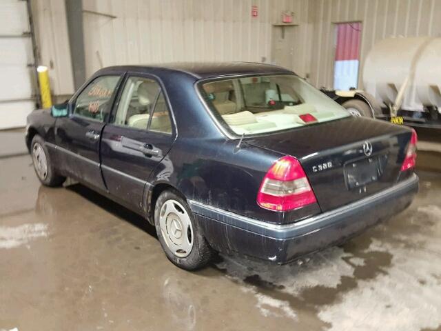 WDBHA23E9VF611408 - 1997 MERCEDES-BENZ C 230 BLUE photo 3