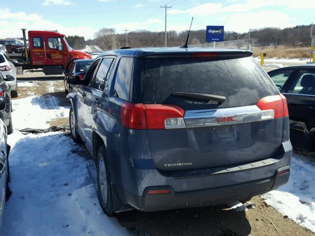 2CTALMEC3B6342787 - 2011 GMC TERRAIN SL BLUE photo 3