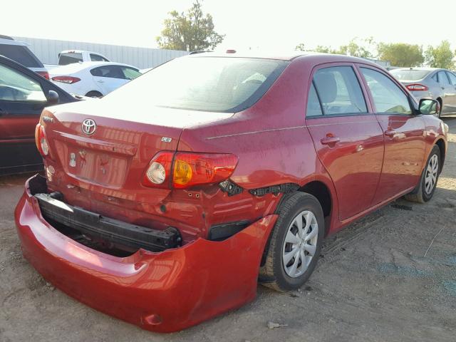 JTDBU4EE8AJ079373 - 2010 TOYOTA COROLLA BA RED photo 4