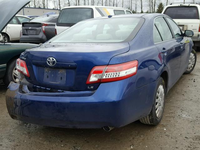 4T4BF3EK7AR011804 - 2010 TOYOTA CAMRY BASE BLUE photo 4