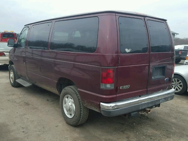 1FBNE31L74HB25798 - 2004 FORD ECONOLINE BURGUNDY photo 3